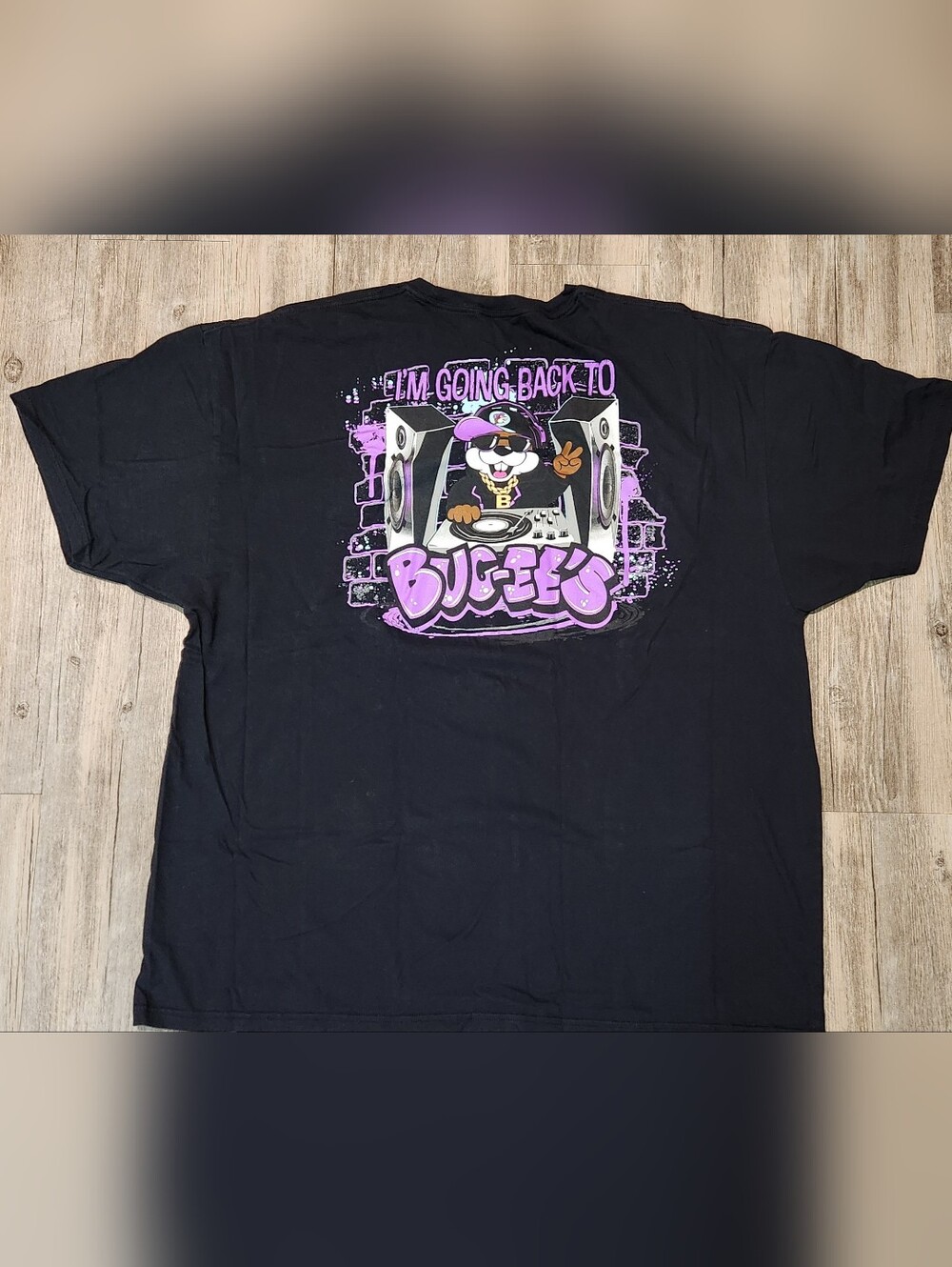 Buc-ee’s DJ Beaver “I’m Going Back To Buc-ees”Black T-Shirt Graffiti 3XL Unisex